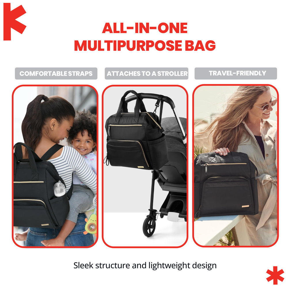 SkipHop - Main Frame Diaper Backpack - Black