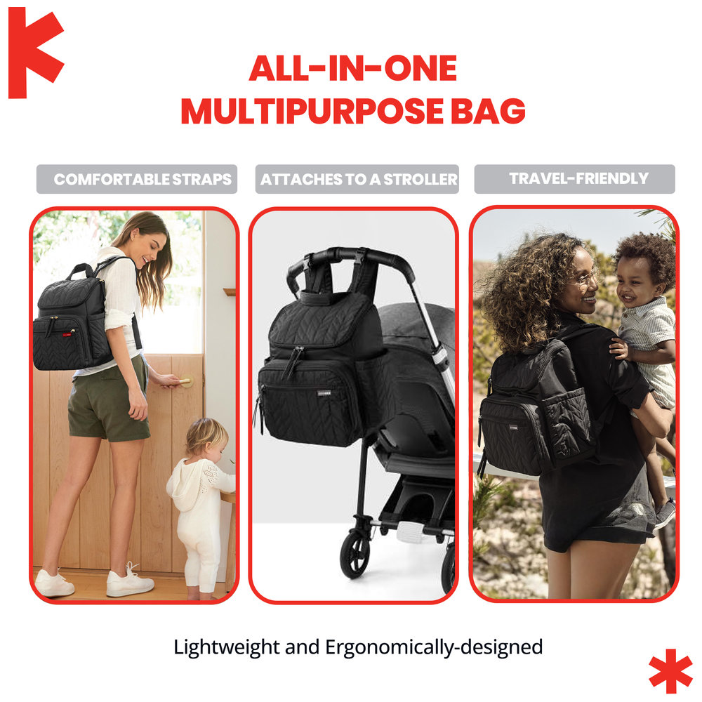 SkipHop - Forma Changing Backpack Jet Black