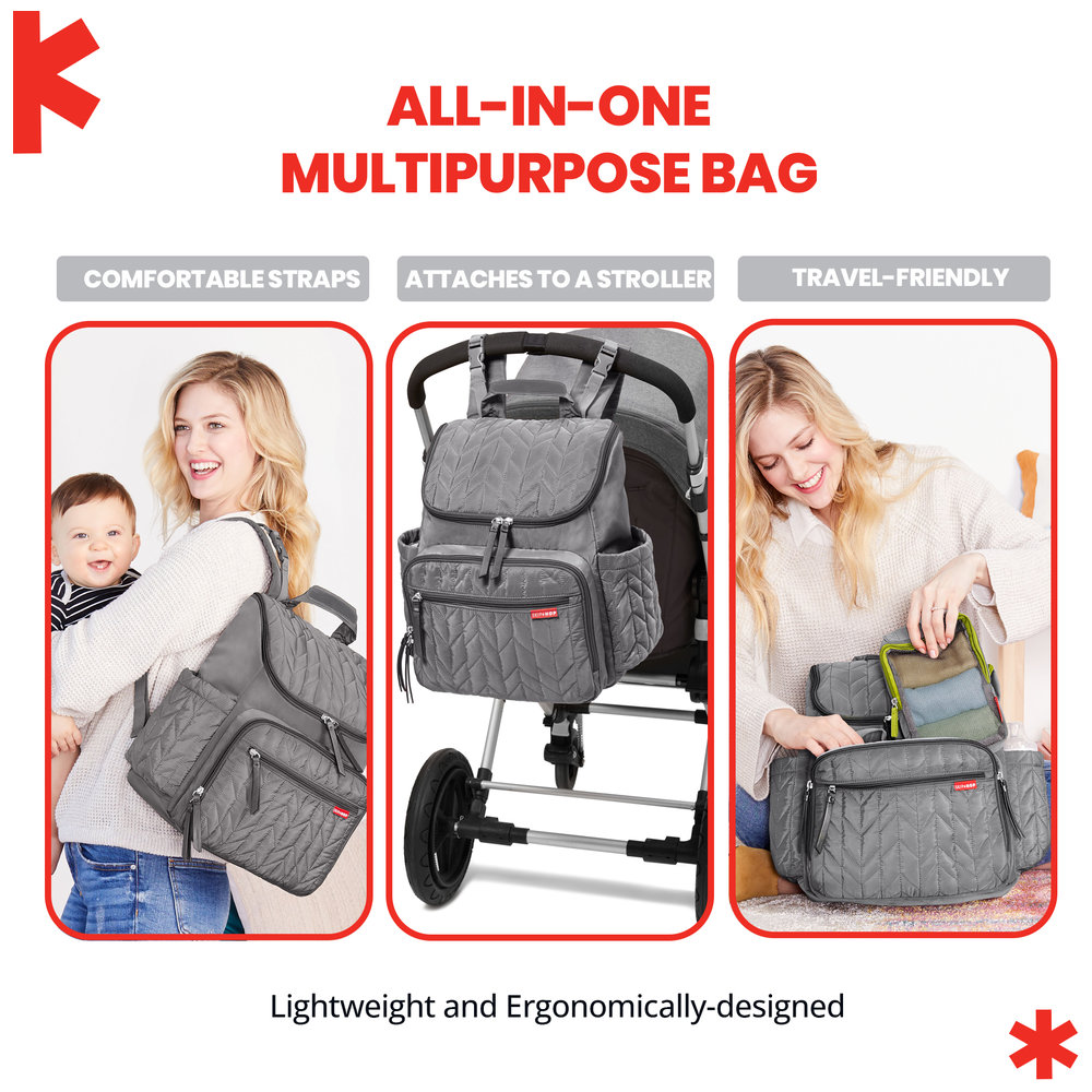 SkipHop - Forma Diaper Backpack - Grey