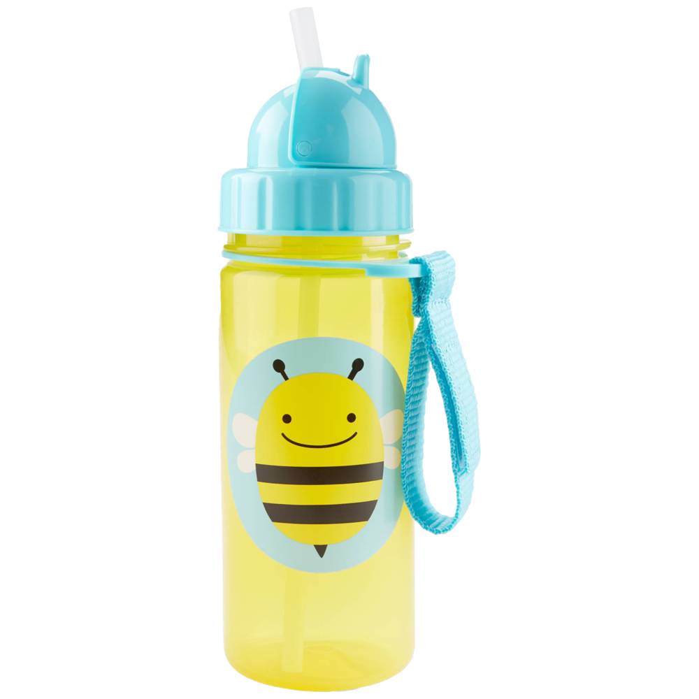 SkipHop - Zoo Straw Bottle - Bee - 390ml