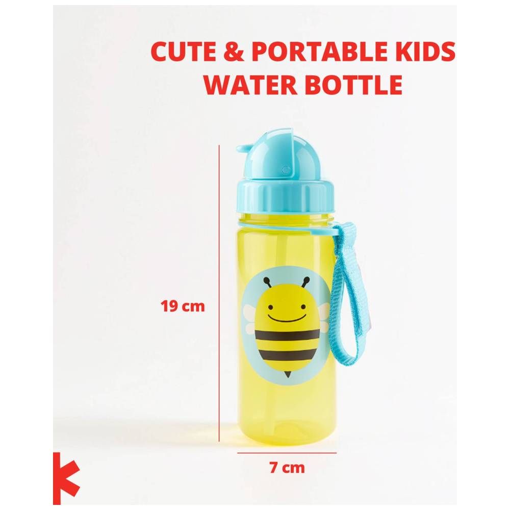 SkipHop - Zoo Straw Bottle - Bee - 390ml