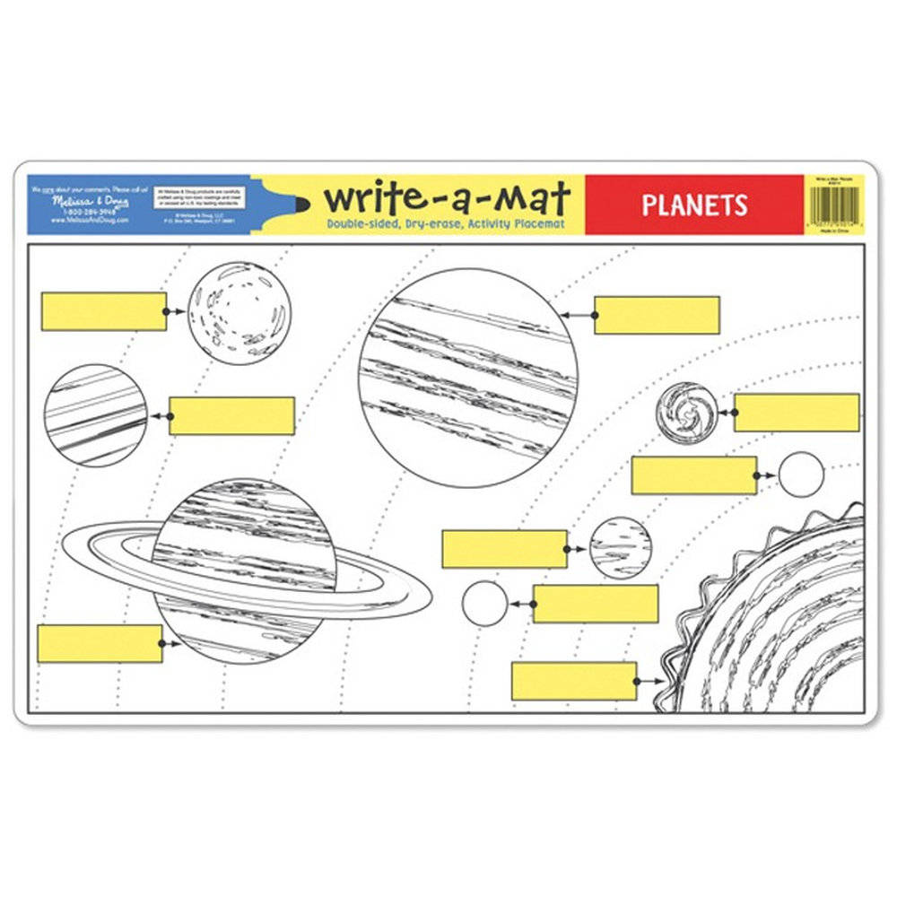 Melissa & Doug Planets Write-A-Mat (Bundle of 6)