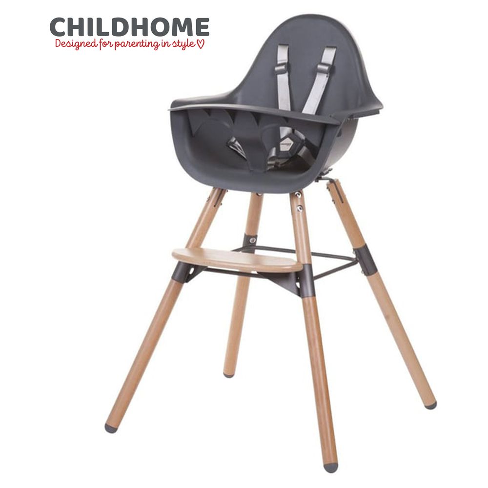 CHILDHOME Evolu 2 Chair with Bumper Natural / Anthra