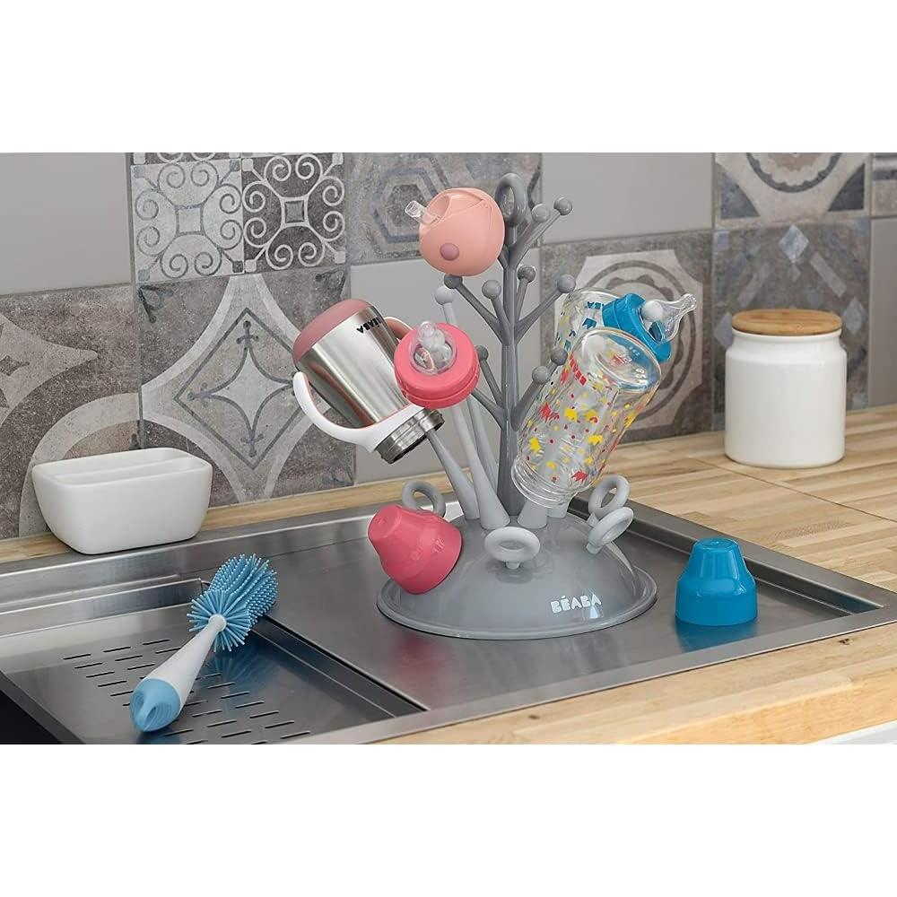 Beaba - Tree Draining Rack Baby Bottles And Accessories - Grey