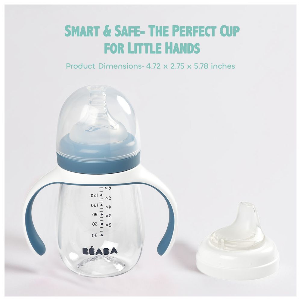 Beaba - 2-in-1 Learning Cup - Windy Blue - 210ml