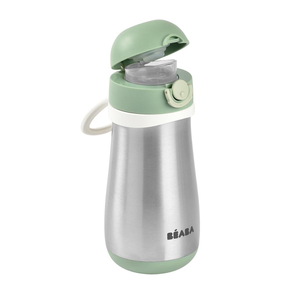 Beaba - Stainless Steel Bottle with Handle - 350Ml - Sage
