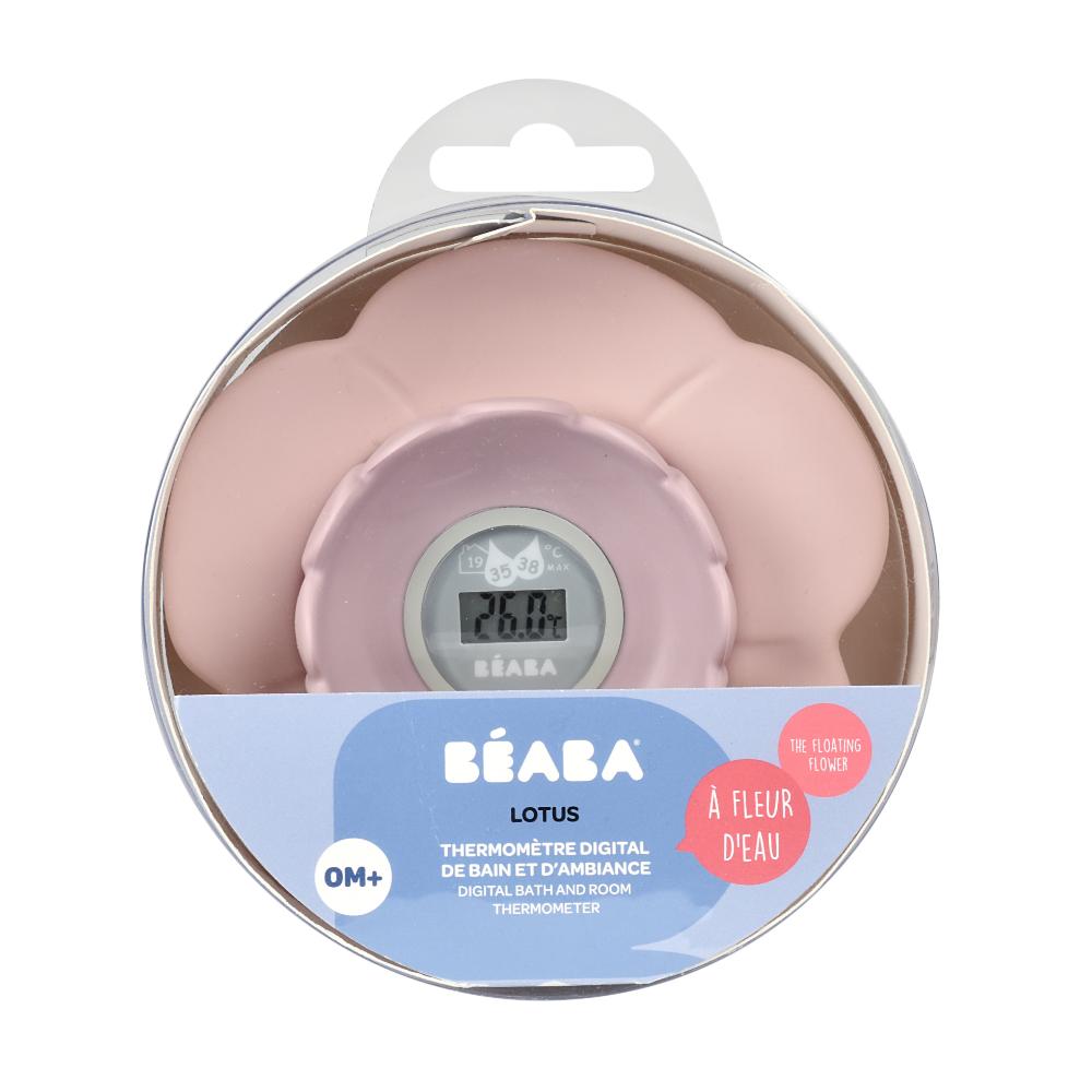 Beaba - Lotus Multi-Functional Bath Thermometer - Old Pink