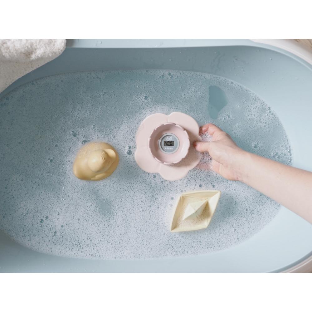Beaba - Lotus Multi-Functional Bath Thermometer - Old Pink