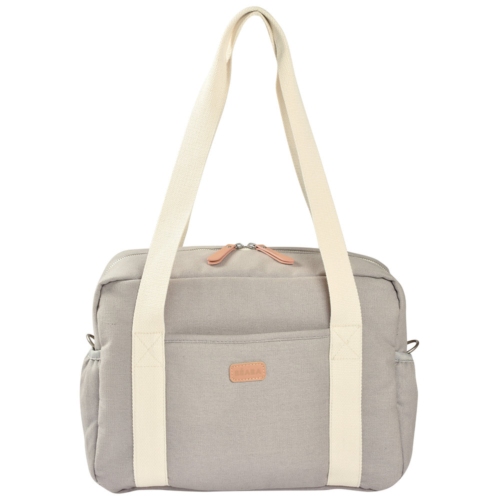 Beaba - Paris Baby Diaper Bag with Changing Mat, Spacious Travel Diaper Bag - Light Mist