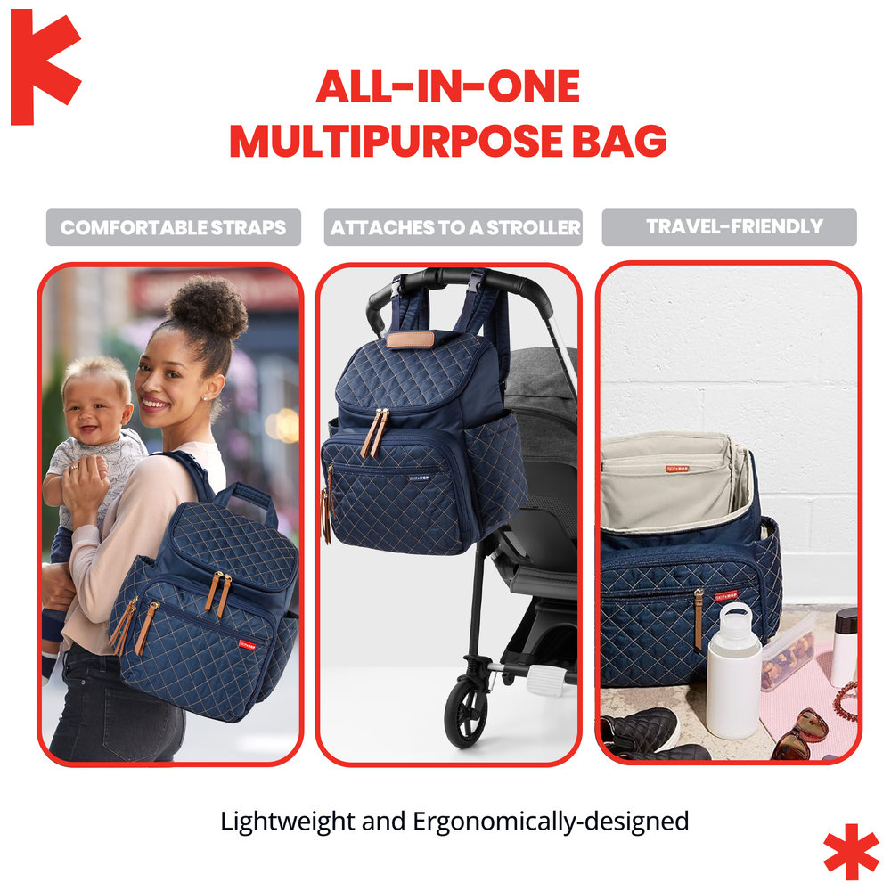 SkipHop - Forma Diaper Backpack - Navy Blue
