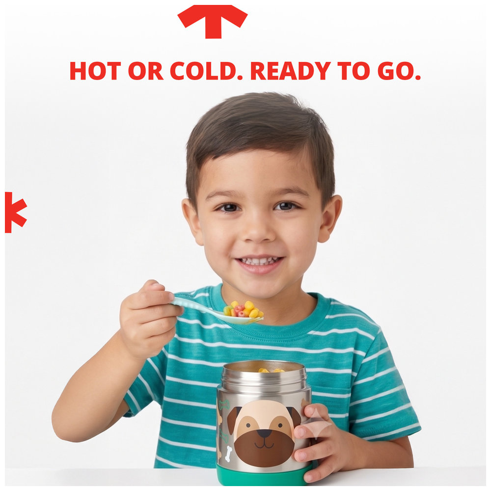 Skip Hop - Spark Style Food Jar, Kids Stainless Steel Food Container