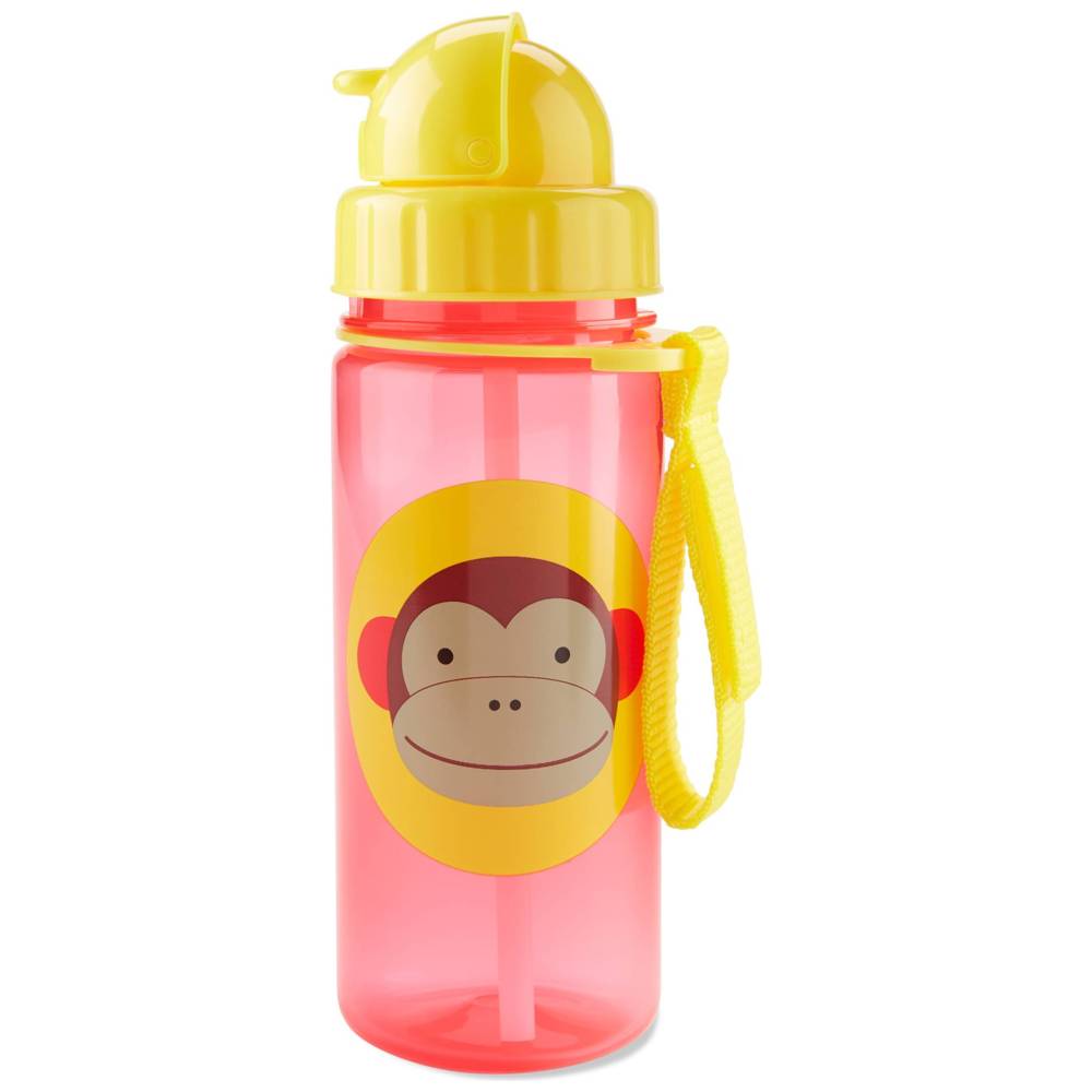 SkipHop - Zoo Straw Bottle - Monkey - 384ml