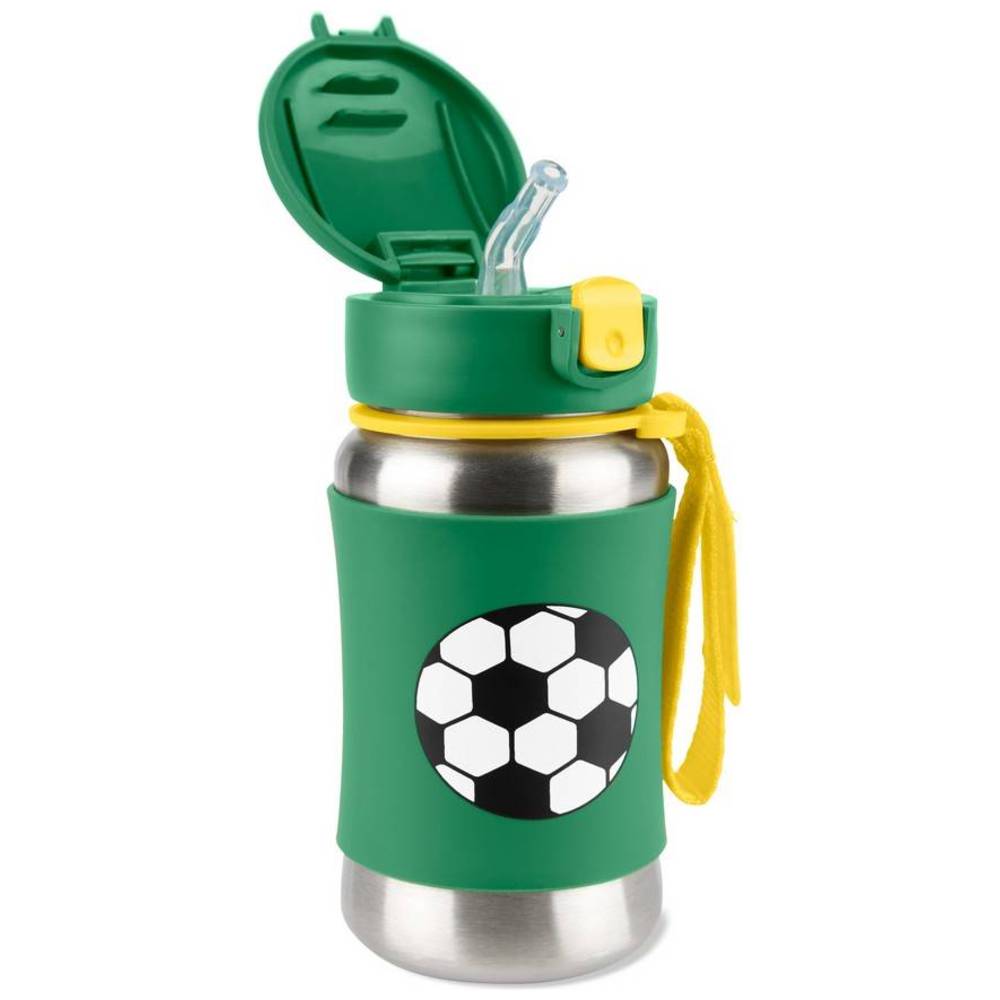 Skiphop - Spark Style Stainless Steel Straw Bottle - Football - 350ml