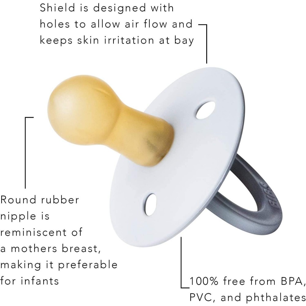 Bibs - Latex Colour Flow Pacifier - 0M+ - S1 - Ivory