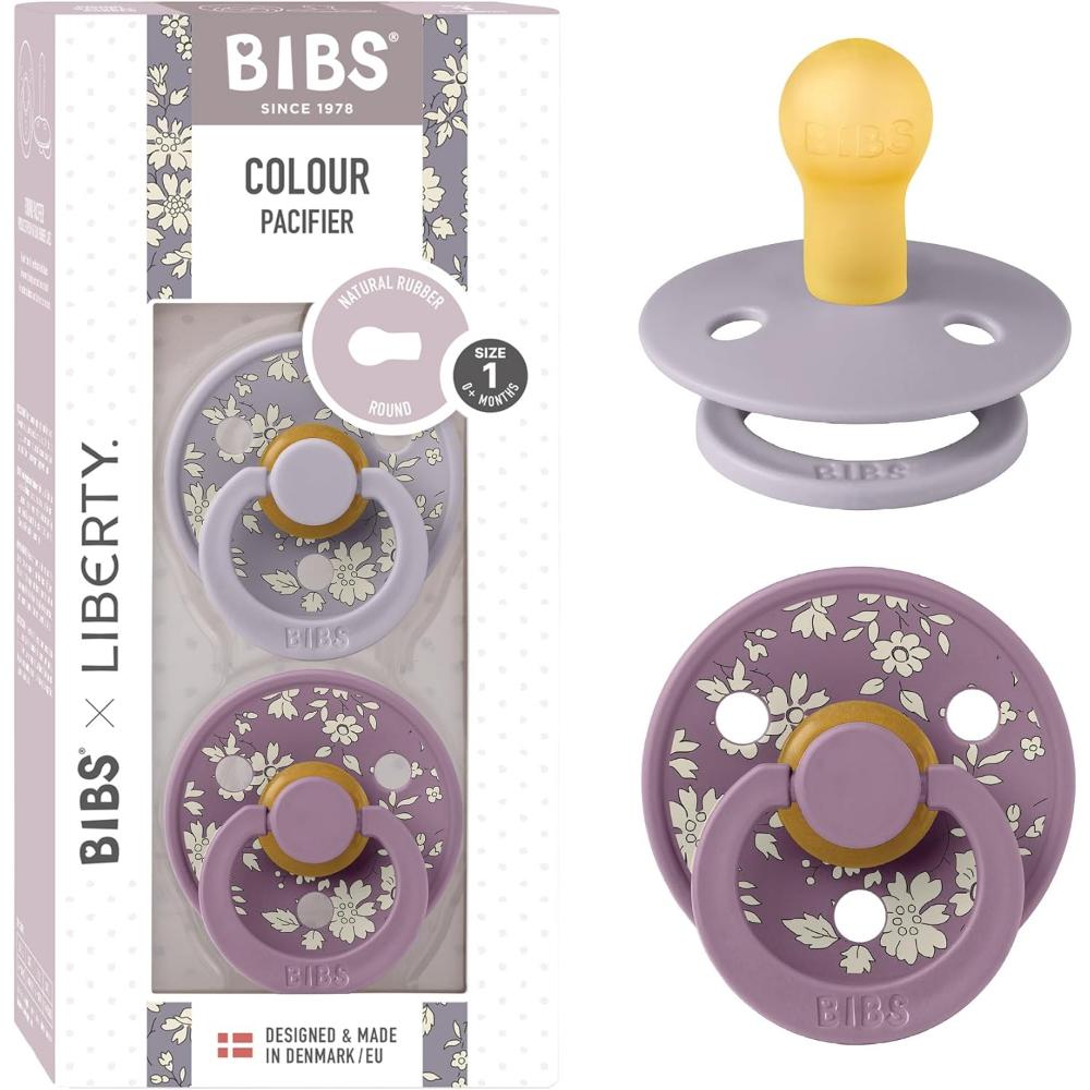 Bibs - Liberty Capel Latex Pacifier S1 - 0M+ - 2pcs - Fossil Grey Mix