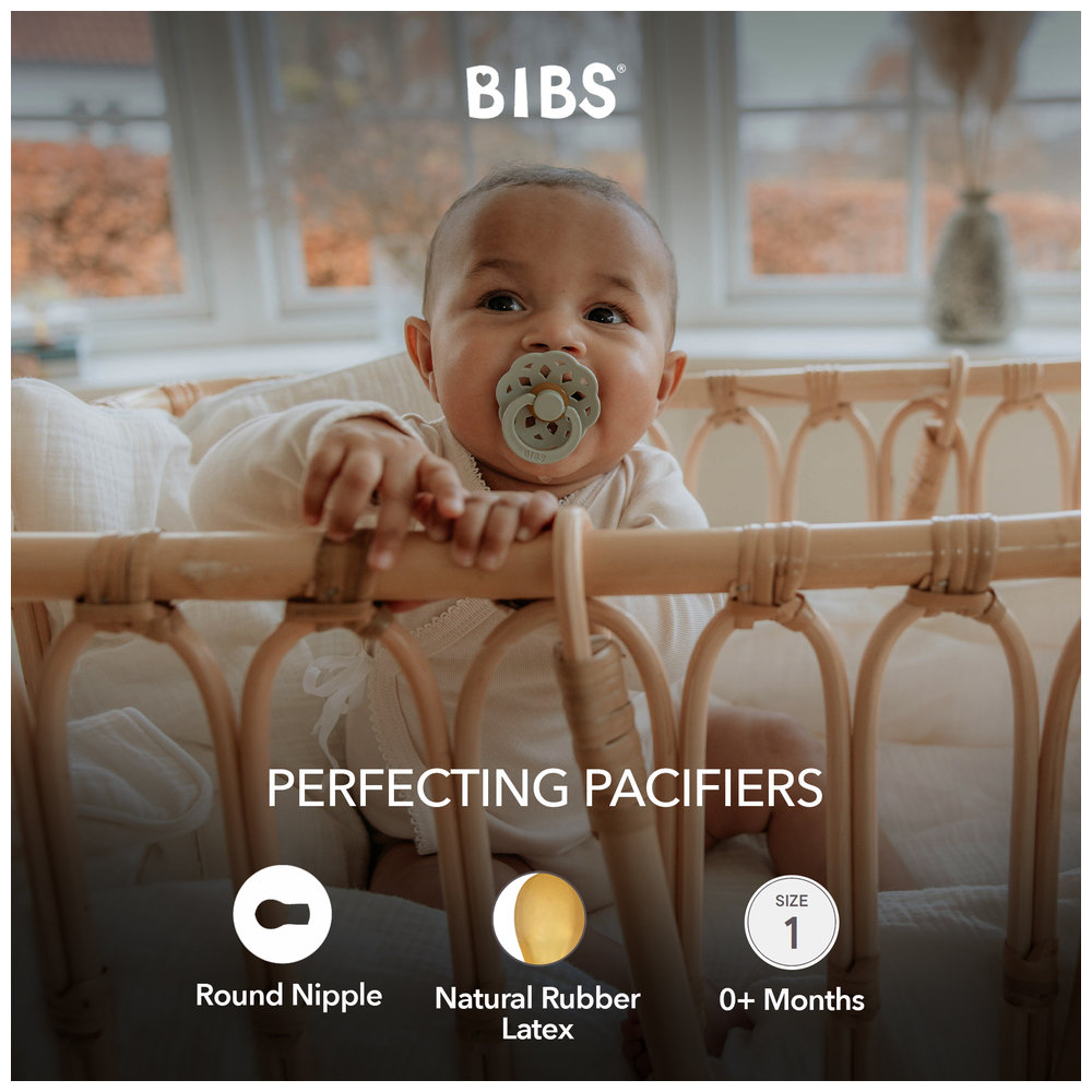 Bibs - Boheme S1 Pacifiers -0M+ - Pack of 2 - Ivory/Sage