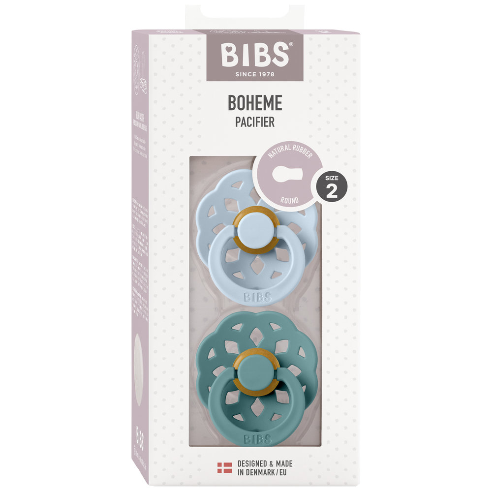 Bibs - Boheme 2 Pack Latex S2 - Baby Blue/Island Sea