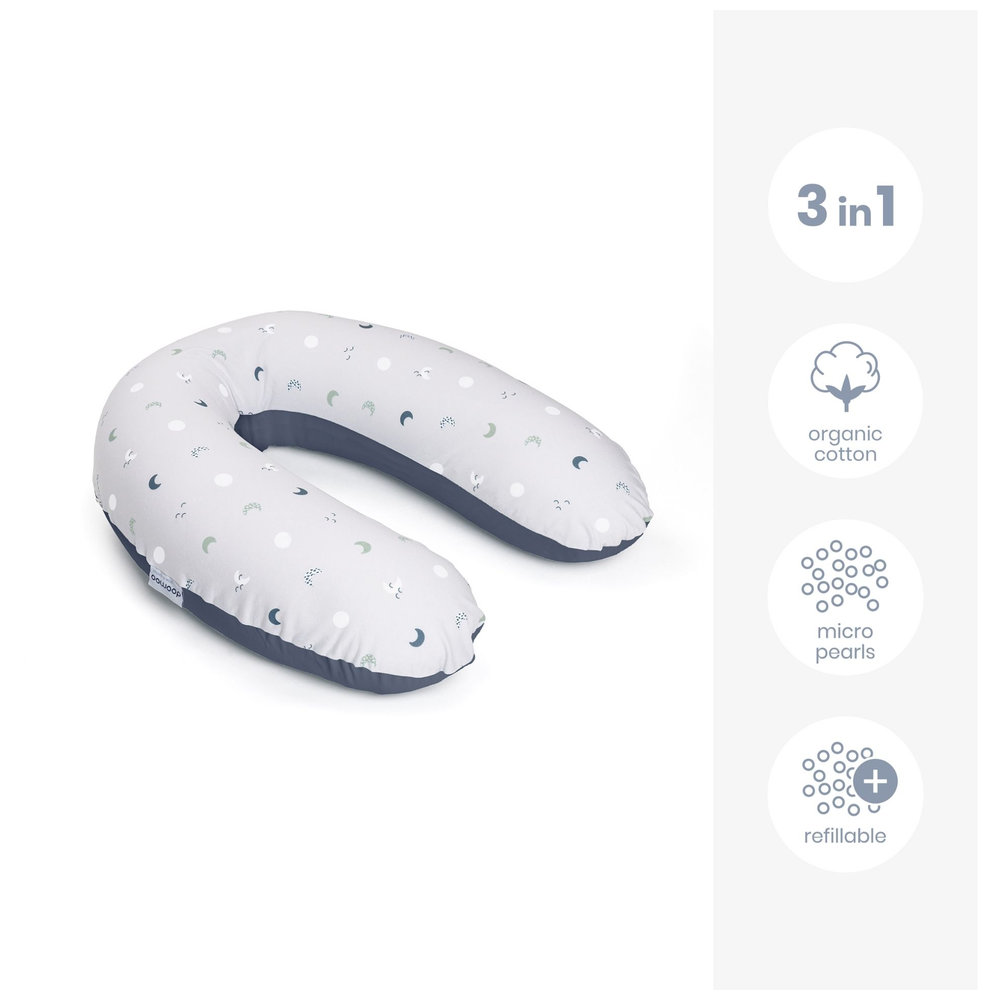 Doomoo - Buddy Nursing Pillow - Blue Grey Moon