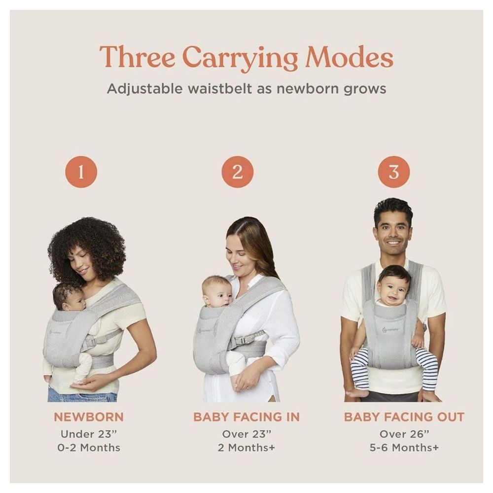 Ergobaby Embrace Soft Air Mesh Baby Carrier - Grey