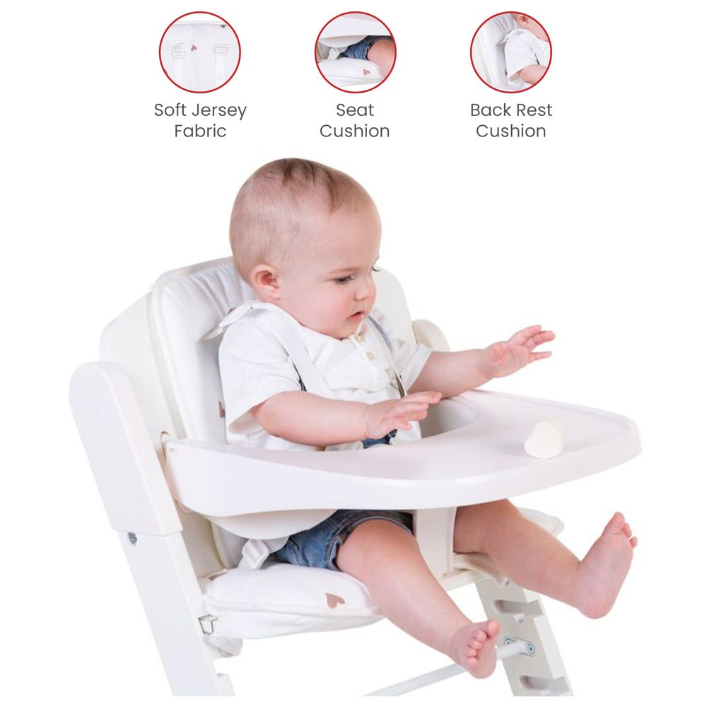 Childhome Evosit Cushion Jersey Heart High Chair Cushion