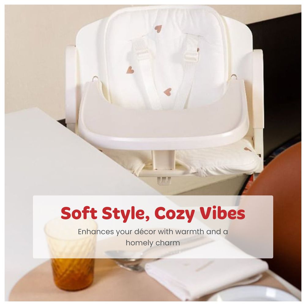 Childhome Evosit Cushion Jersey Heart High Chair Cushion