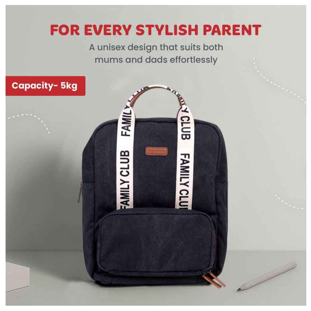 Childhome - Signature Canvas Family Club Backpack - Black