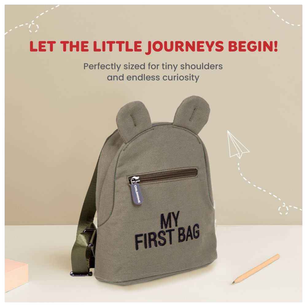 Childhome - My First Kids Bag - Khaki - 5-Inch/13cm
