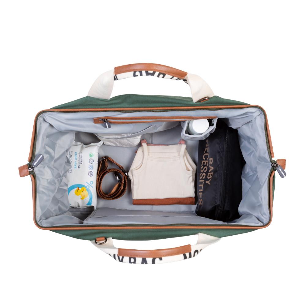 Childhome - Mommy Bag Signature Canvas - Green