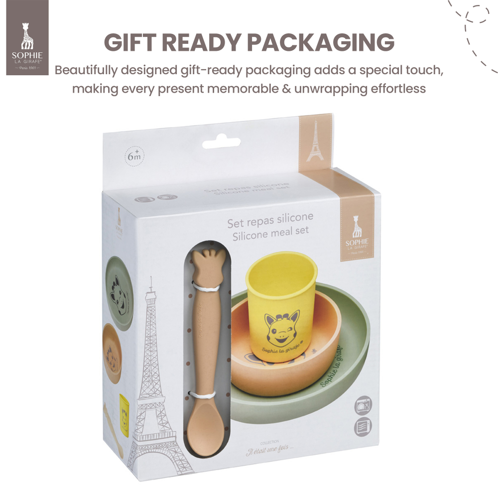 Sophie La Girafe - Silicone Meal Set 4 Pc - Multicolor