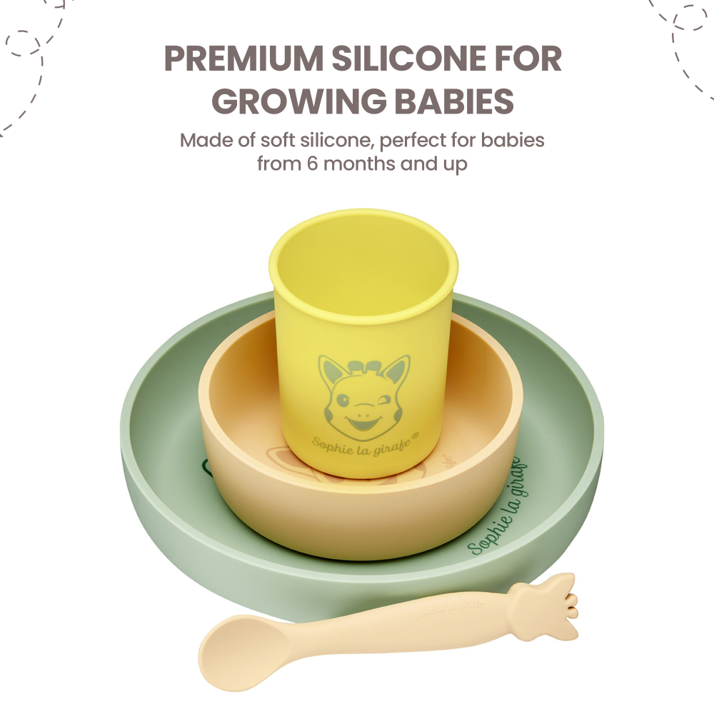 Sophie La Girafe - Silicone Meal Set 4 Pc - Multicolor