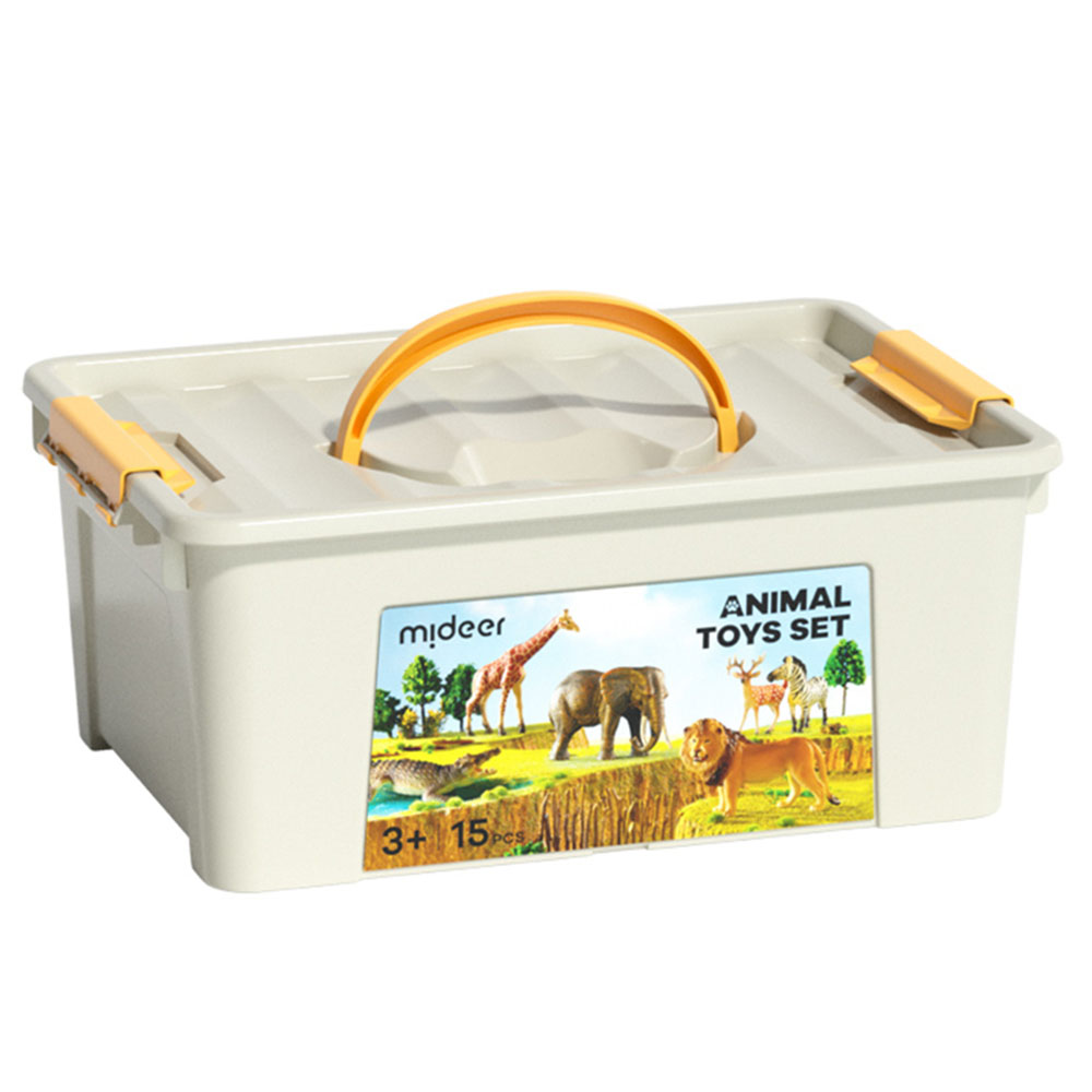 Mideer - Safari Animals Toy Set - 15pcs
