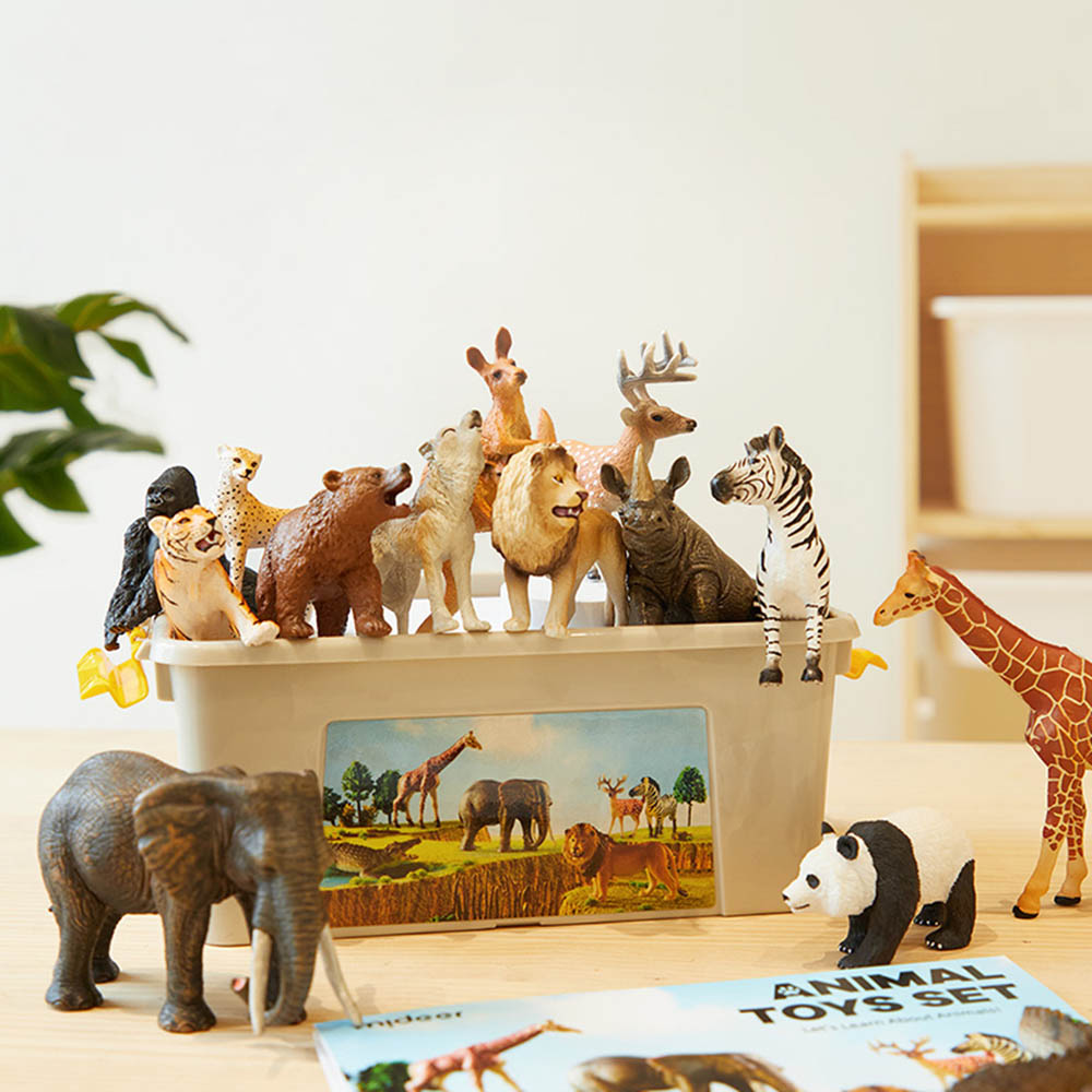 Mideer - Safari Animals Toy Set - 15pcs