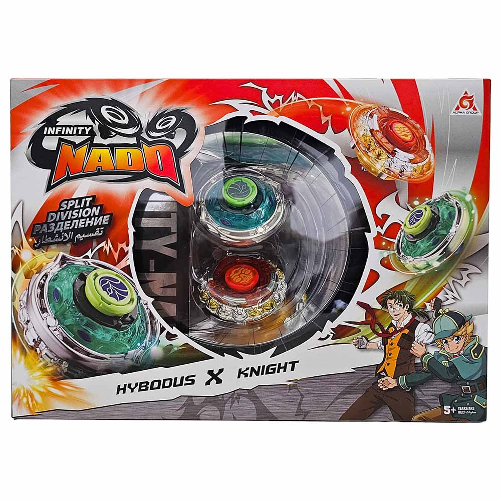 Infinity Nado - Split Series Launcher Set - Hybodus & Knight - 7 Pcs