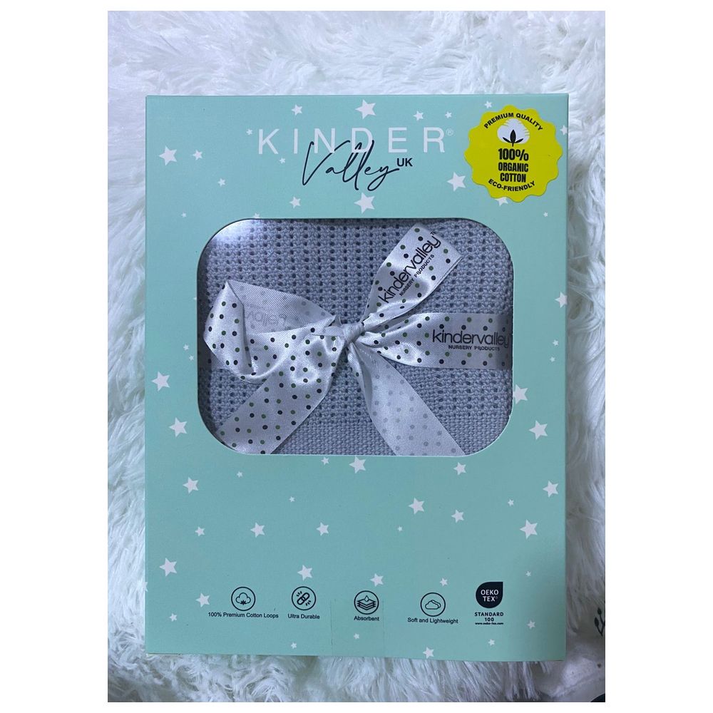 Kinder Valley - Cotton Cellular Blanket - Grey