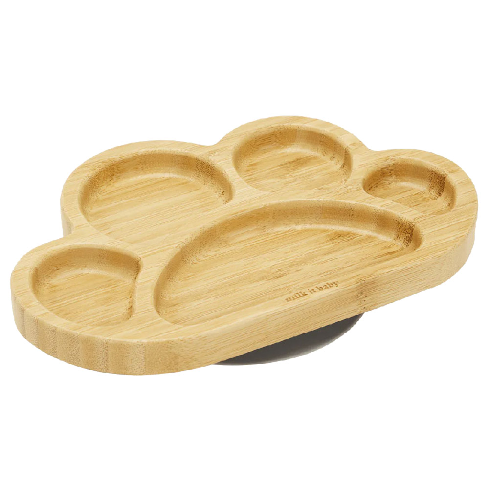 Milk It Baby - Bamboo Tiger Paw Plate Set - Dusty Pink