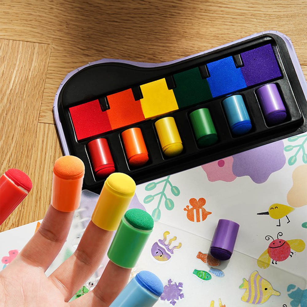 Jar Melo - Finger Painting - Fingertip Stamp Fun - 7 Pcs