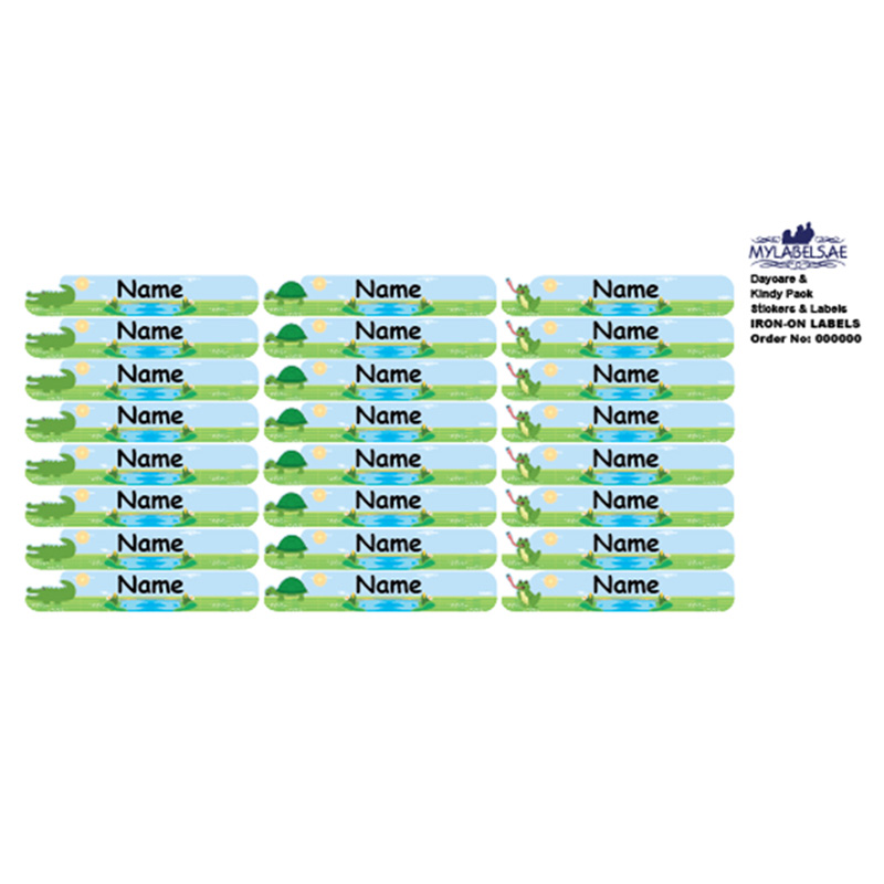 Mylabels - Personalized Iron On Labels - Aquatic Animals - Pack of 50