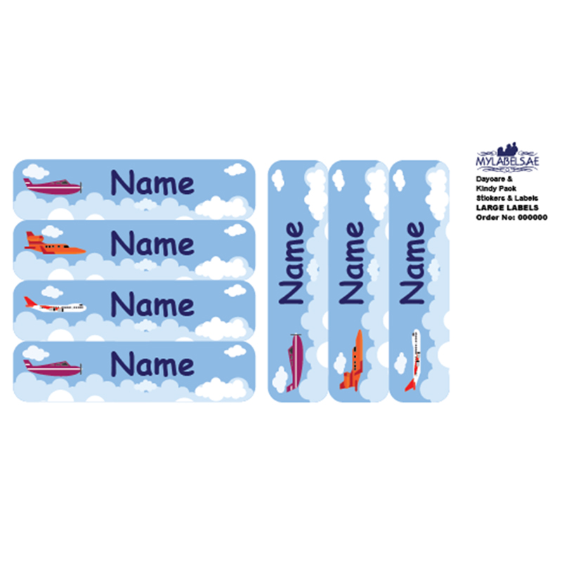 Mylabels - Personalized Labels - Airplane - Pack of 30 - Large