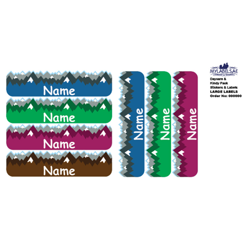 Mylabels - Personalized Labels - Mountain Top - Pack of 30 - Large