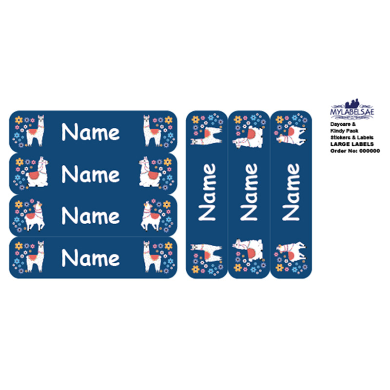 Mylabels - Personalized Labels - Llama Sleepaway Camp - Pack of 30 - Large