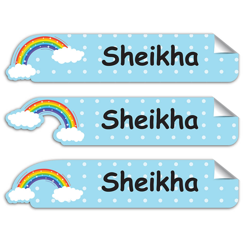 Mylabels - Personalized Labels - Rainbow Cloud - Pack of 107
