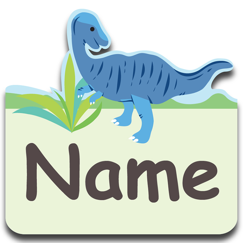 Mylabels - Personalized Shoe Labels - Smiling Dino - Pack of 12
