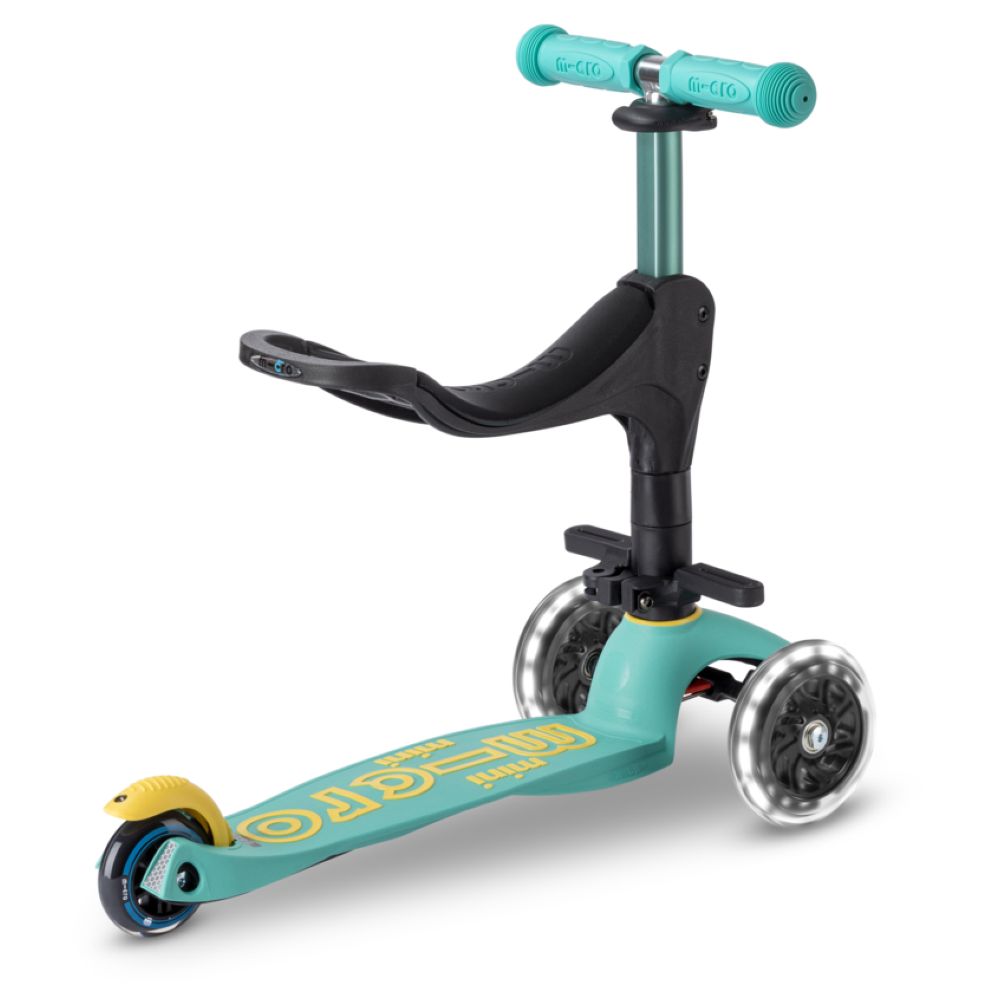 Micro - Mini 3-in-1 Deluxe Eco LED Scooter - Mint