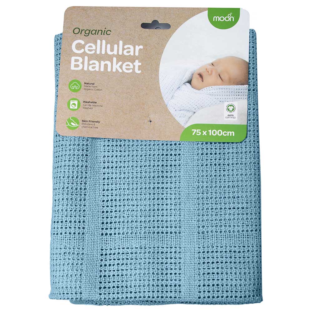 Moon Jungle Friends Moses Basket With Organic Cellular Blanket