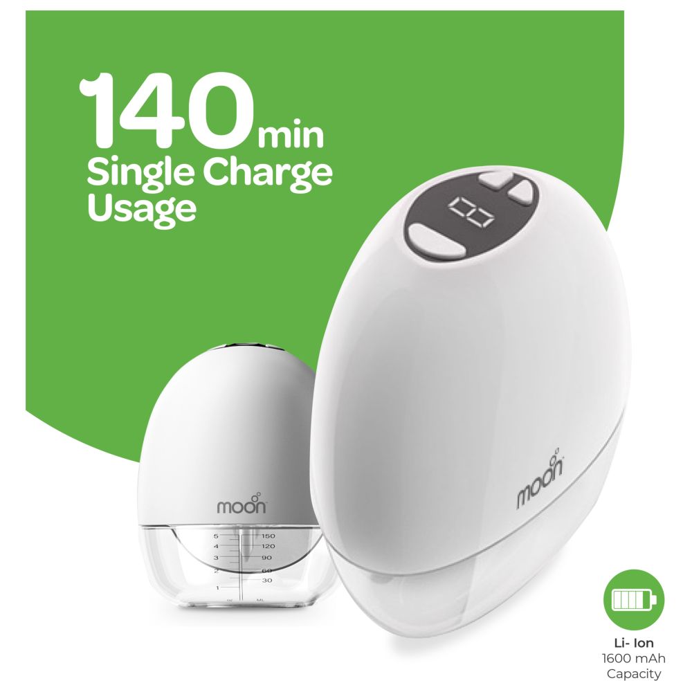 Moon - Wearable Hands-Free Breast Pump - White - 150 ml