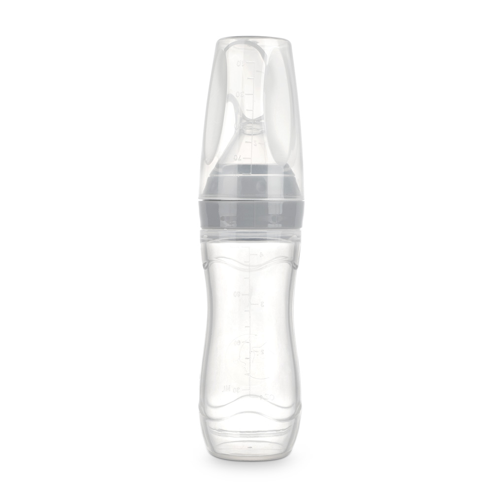 Haakaa - Silicone Baby Food Dispensing Spoon - Grey