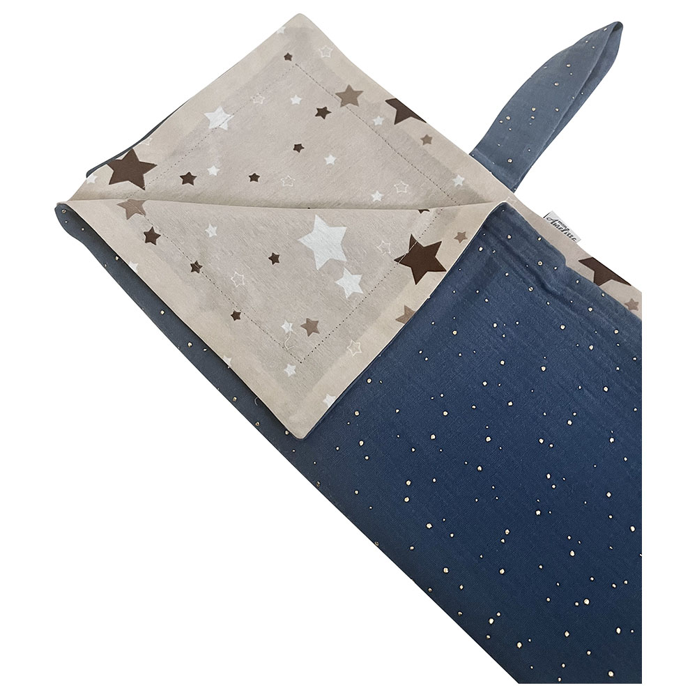 Mon.Amelissa - Personalised Cotton Blanket With Hanger - Blue - 70x70cm