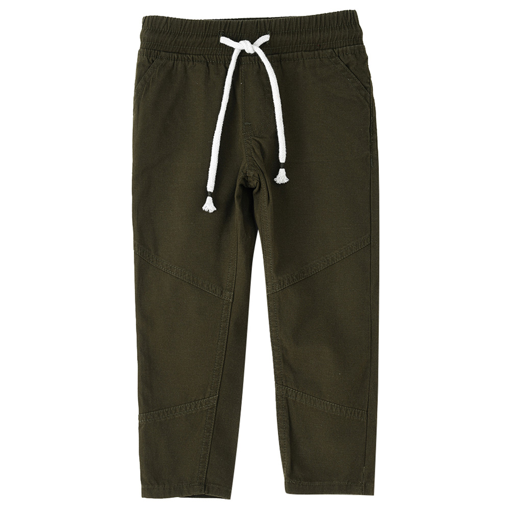 Jam Woven Solid Trousers - Green