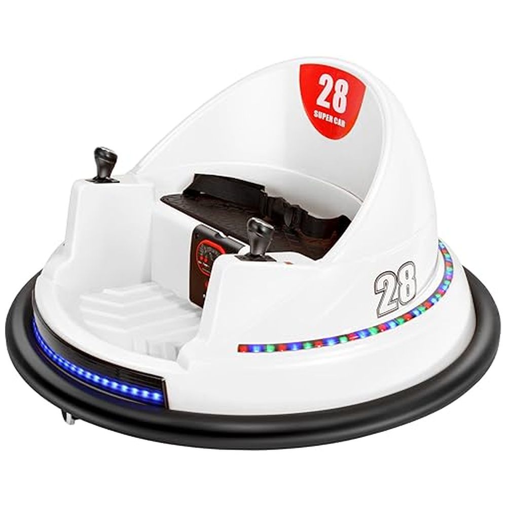 Megastar Ride On R C Electric 6V Drift Swingster Baby Car White