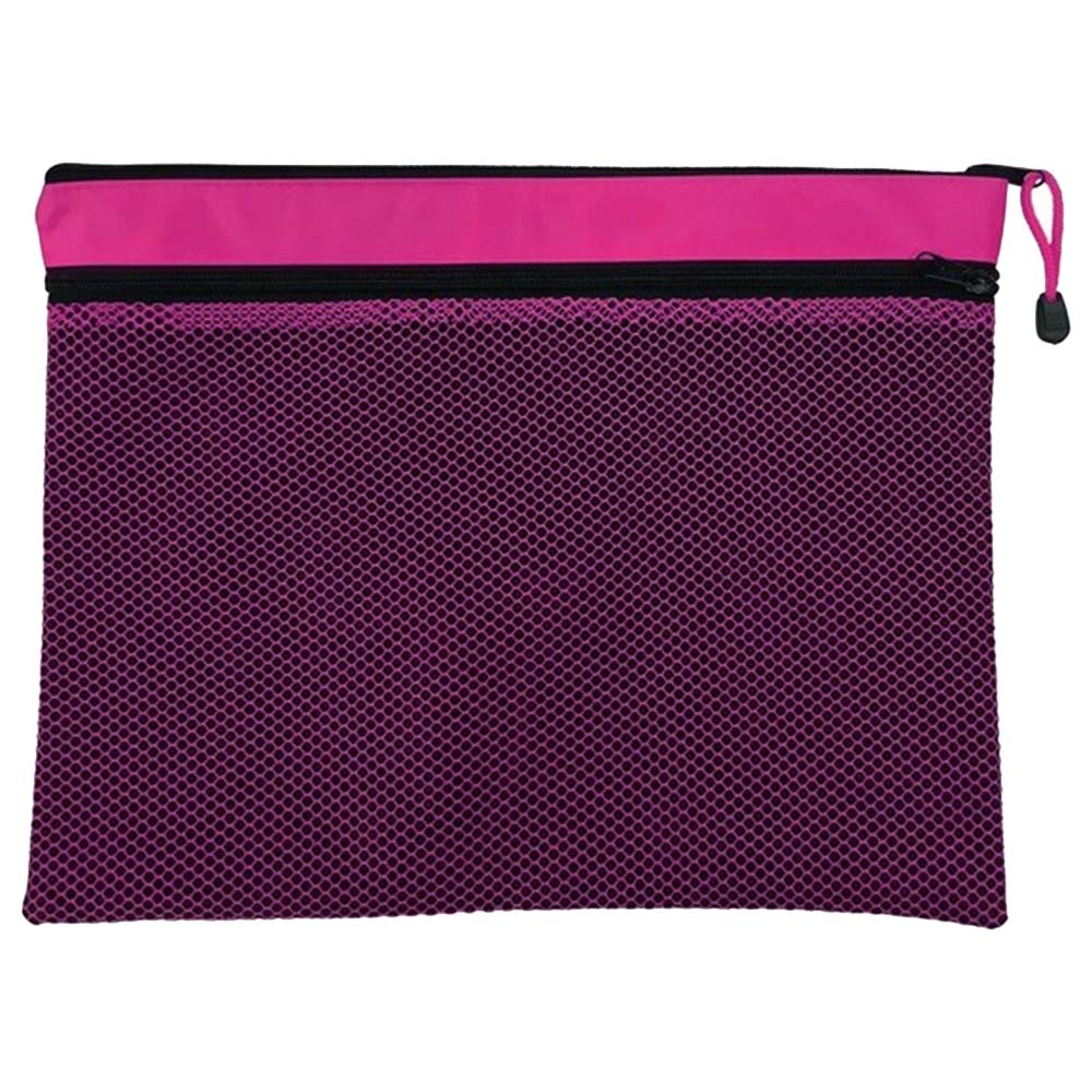 Maxi - A4 Double Zipper Hexa Mesh Bag - Style May Vary